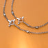 Steel CZ Sparkly Heart Charm Cross Bracelet