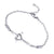 Steel CZ Sparkly Heart Charm Cross Bracelet - Monera-Design Co., Ltd