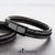 Steel Magnetic Clasp Braided Silver & Black Leather Bracelet - Monera-Design Co., Ltd