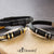 Steel & Genuine Black Leather Wrist Bracelet for Men - Monera-Design Co., Ltd