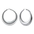 Hoop Steel Earrings with Round Laser dots