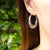 Hoop Steel Earrings with Round Laser dots - Monera-Design Co., Ltd