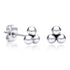 Steel 3 Dots Triple Ball Delta Stud Earrings