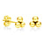 Steel 3 Dots Triple Ball Delta Stud Earrings - Monera-Design Co., Ltd