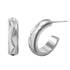 Open Huggies Steel Earrings with Laser Engraving
