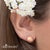 Glittering Sparkly Half Ball Round 12 mm Stud Steel Earrings - Monera-Design Co., Ltd