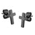 Simple Stud Cross Steel Earrings - Monera-Design Co., Ltd
