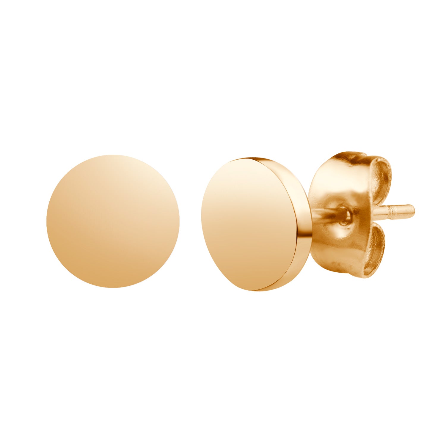 Wholesale Rack Plating Brass Half Round Stud Earrings - Pandahall.com