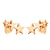 Cute Small Tiny Triple Stars Stud Steel Earrings - Monera-Design Co., Ltd