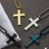 Inspirational Stainless Steel Cross Necklace for Men and Women 16-24" Chain