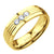 Men Shiny Ring with 3 CZ Stones on Top - Monera-Design Co., Ltd