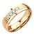 Men Shiny Ring with 3 CZ Stones on Top - Monera-Design Co., Ltd