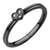 Thin Steel Ring with Little Heart CZ - Monera-Design Co., Ltd