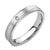 Steel Shine Sleek Two Tone Classic Engagement Band Ring - Monera-Design Co., Ltd