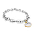 Cute Love Heart Shape Steel Charm Bracelet