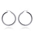 Large Twisted Wire Woven Circle Steel Hoop Earrings