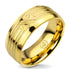 Eroding Ring for Men with Yellow Gold PVD