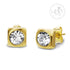 Square Stud Steel Earrings With CZ