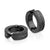 Sandblasted Clip On Middle Line Steel Earrings Huggie Non-Piercing - Monera-Design Co., Ltd