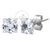 Simple Stud Steel Earrings with Square Stone - Monera-Design Co., Ltd