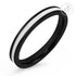 Steel Ring 3 MM with White Epoxy Fill and Black PVD