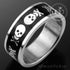 Skull Design Black Steel Ring