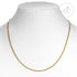Simple Yellow Gold Flat Curb Steel 2 MM Chain