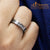 Matt Finish Two tones Steel Ring With Three CZ Stones - Monera-Design Co., Ltd