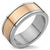 Basic Two Tones Steel Ring with Rose Gold PVD - Monera-Design Co., Ltd