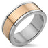 Basic Two Tones Steel 8 MM Ring with Rose Gold PVD