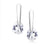 Steel Cubic Zirconia Small Tear Drop Dangle Earrings - Monera-Design Co., Ltd