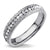 Running CZ stones Steel ring with side engraving - Monera-Design Co., Ltd
