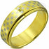 Gold Spinning Ring With Laser design