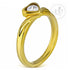 Bezel Set Love Heart Engagement Steel Ring