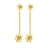 Dangle Drop Flower design Steel Earrings - Monera-Design Co., Ltd