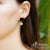 Square Shape Stud Earring with Epoxy and CZ - Monera-Design Co., Ltd