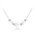 Stainless Steel Beads Necklace with Imitation Pearls