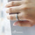 Stainless Steel Ring with Steel Wire Middle Part and Cubic Zircon - Monera-Design Co., Ltd
