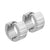 Steel Huggies Earrings with Engraved Line - Monera-Design Co., Ltd