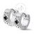 Steel Huggies Earrings 5 MM with Glued CZ - Monera-Design Co., Ltd