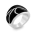 Steel Ring With Black Epoxy