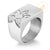 Flower CZ Stones setting Stainless Steel Ring - Monera-Design Co., Ltd