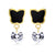Butterfly Shape Stud Earrings with Epoxy and CZ - Monera-Design Co., Ltd