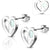 Open Heart Stud Steel Earrings with Shell - Monera-Design Co., Ltd