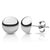Half Ball Steel Stud Earrings - Monera-Design Co., Ltd
