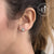 Simple Steel Stud Earrings With Clear CZ - Monera-Design Co., Ltd