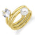 Pearl and CZ Spool Steel Ring - Monera-Design Co., Ltd
