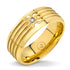 Yellow Gold PVD eroding Ring for Men