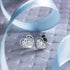 Heart Steel Earrings with Glued CZ