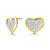Large Heart Two Tone Steel Earrings - Monera-Design Co., Ltd